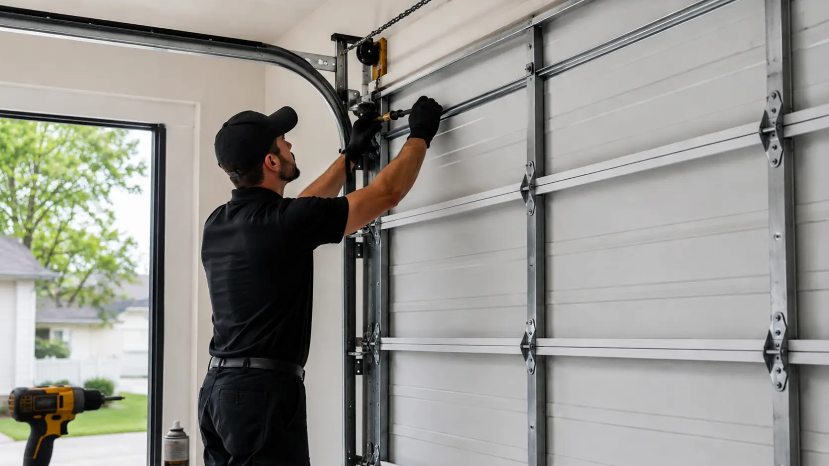 Garage door cable emergency repair