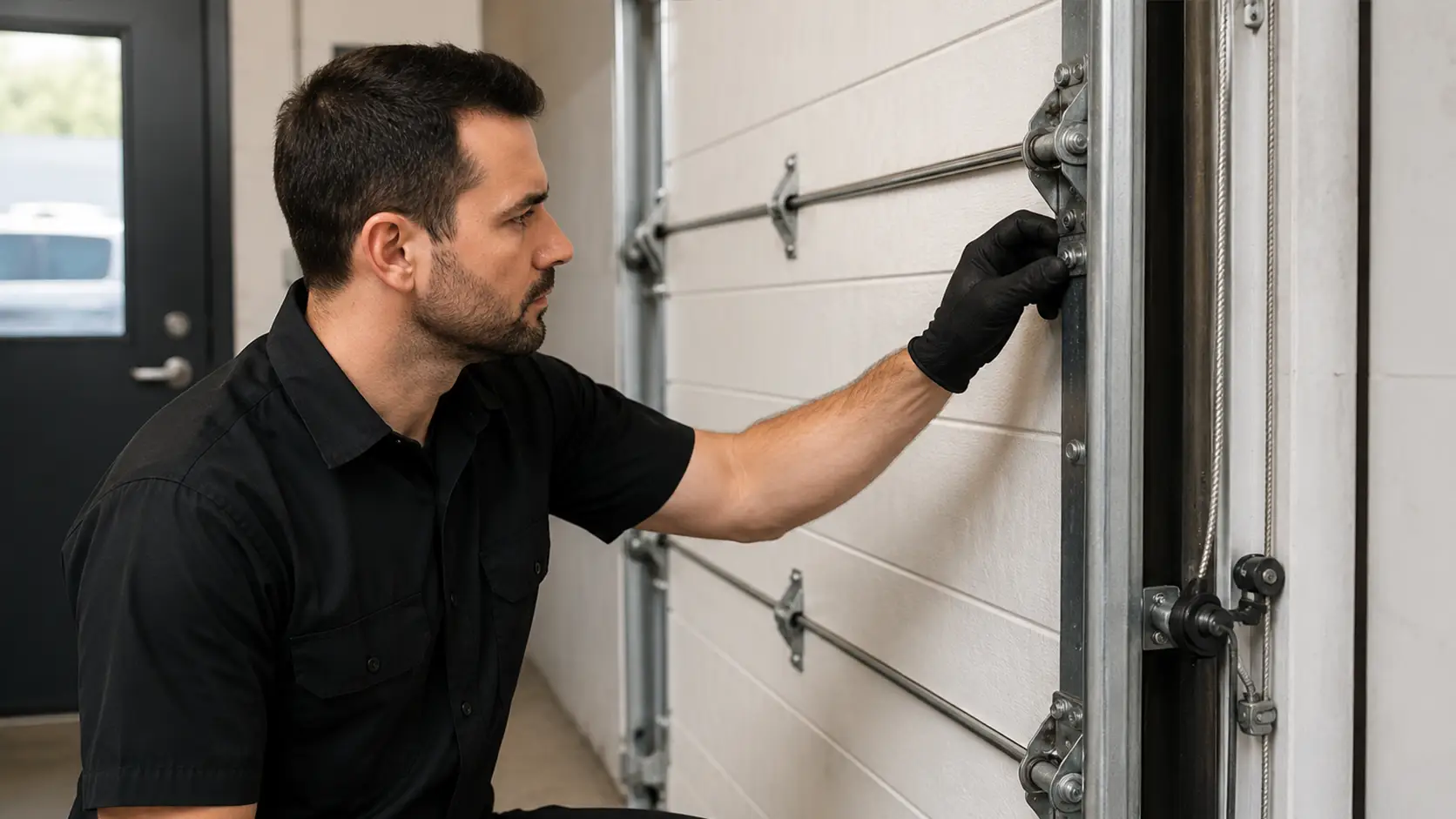 Garage door maintenance inspection