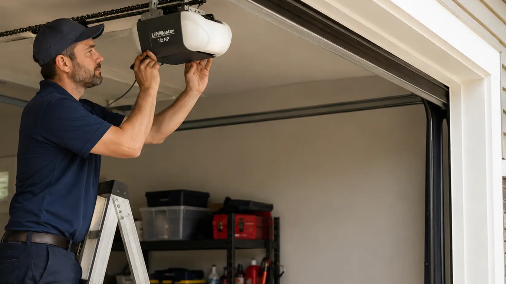 Garage door seals and opener maintenance