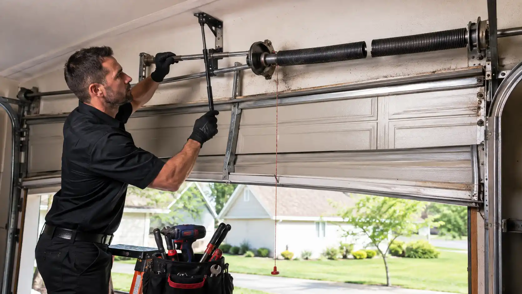 Garage door spring emergency service